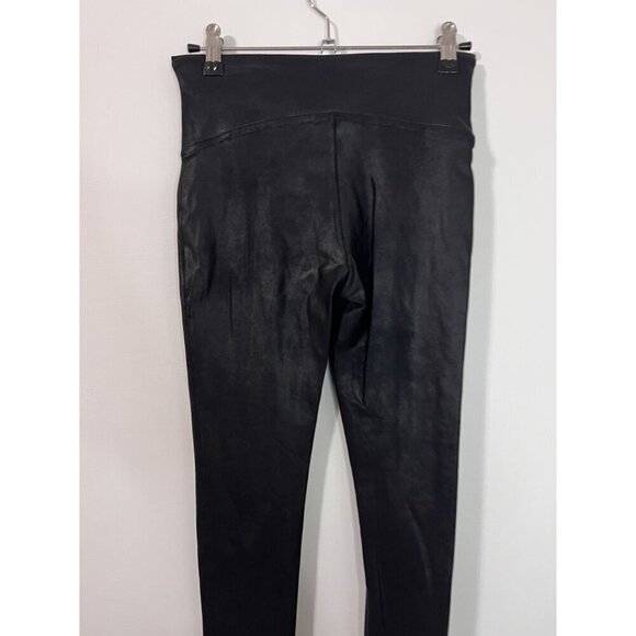 Spanx Black Velvet Skinny Stretchy Leggings High Rise Size S - Picture 6 of 7